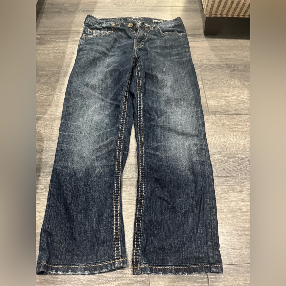 Women’s silver Dark Blue Denim Jeans 30 x 32 Grayson western